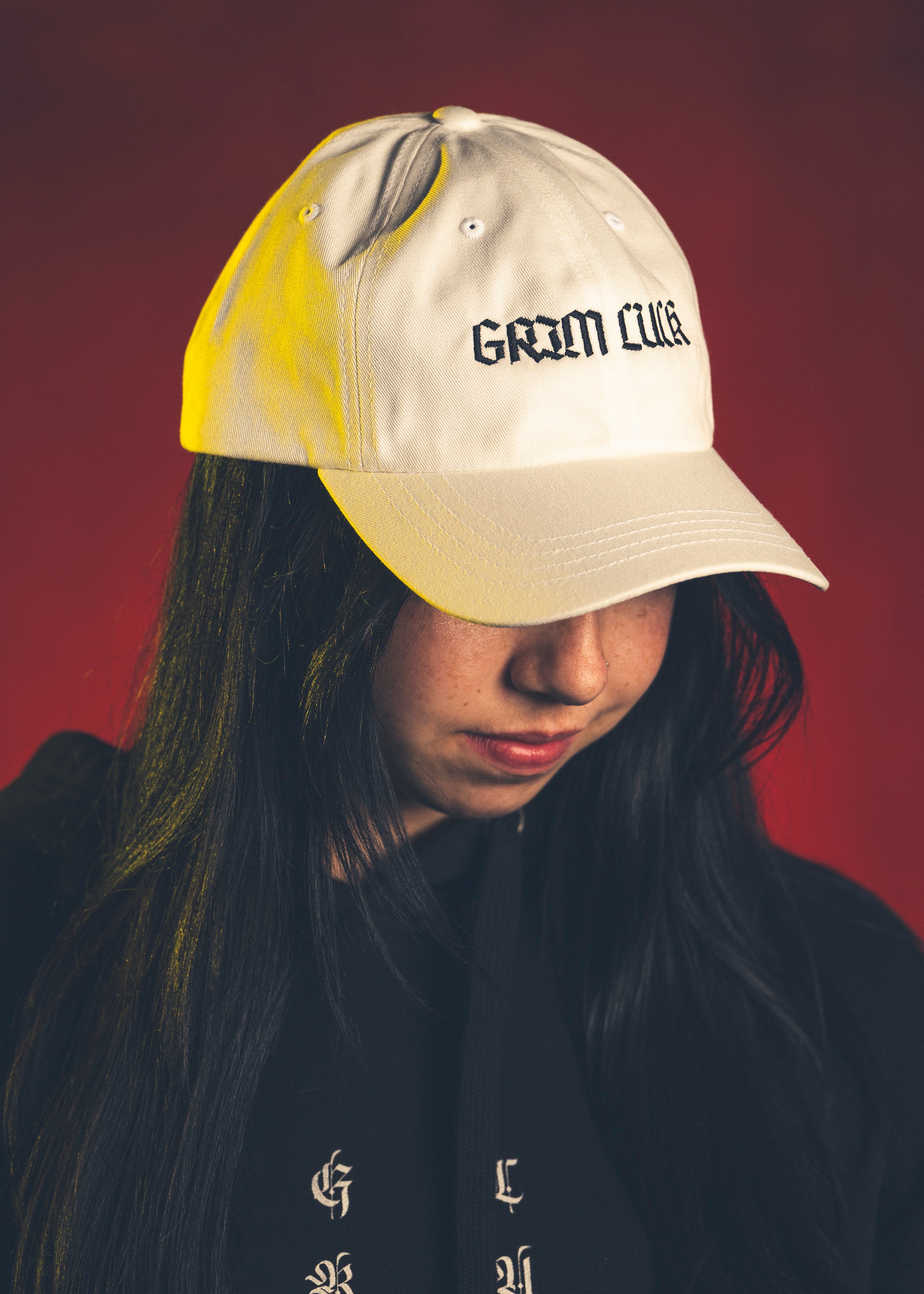 White Grim Luck Hat